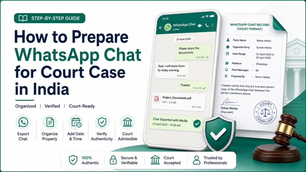 How to Prepare WhatsApp Chat for Court Case in India - Strategic Evidence Preparation