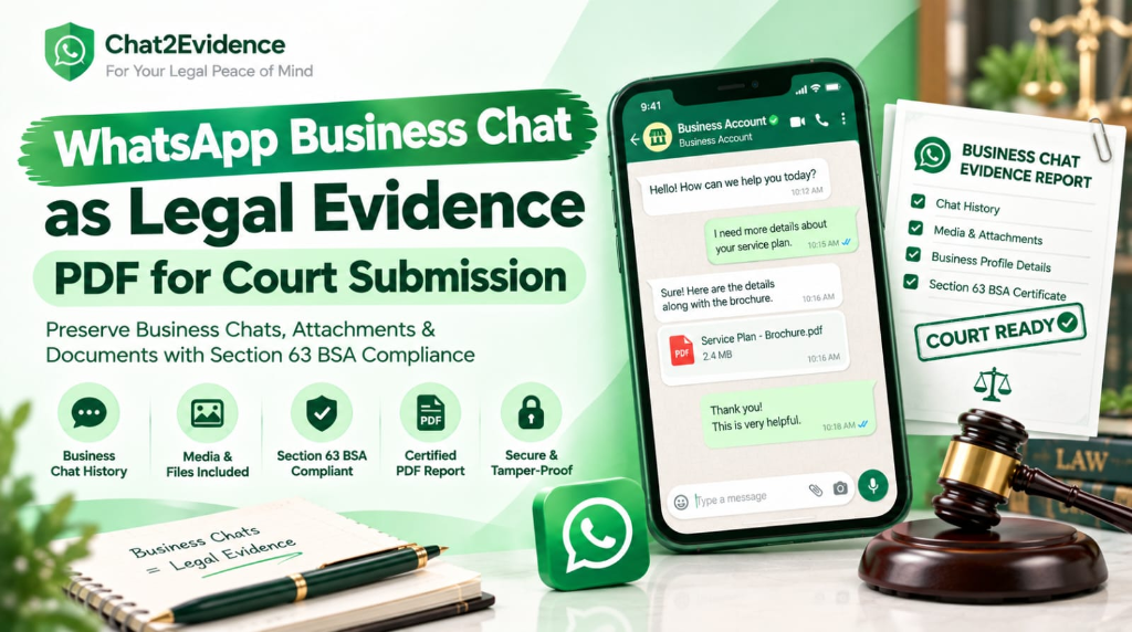 WhatsApp Business Chat as Legal Evidence in Commercial Disputes India